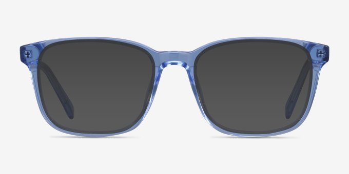 Longway Blue AcetateEyeglass Frames from EyeBuyDirect, with Tinted Lenses