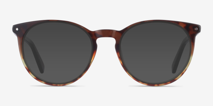 Fleury Brown Floral AcetateEyeglass Frames from EyeBuyDirect, with Tinted Lenses
