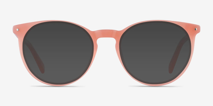 Fleury Pink Orange AcetateEyeglass Frames from EyeBuyDirect, with Tinted Lenses
