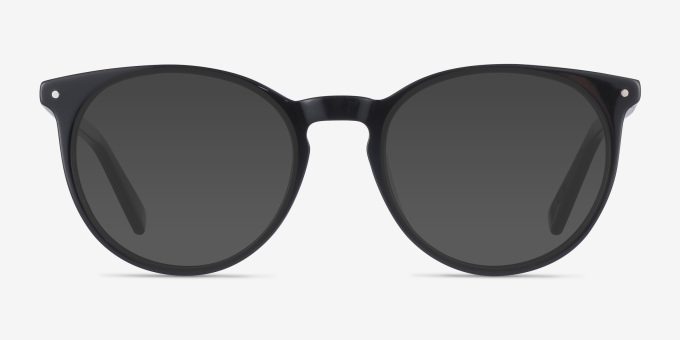 Fleury Black AcetateEyeglass Frames from EyeBuyDirect, with Tinted Lenses