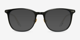 Follow Black Golden Acétate Montures de lunettes de vue d'EyeBuyDirect, with Tinted Lenses