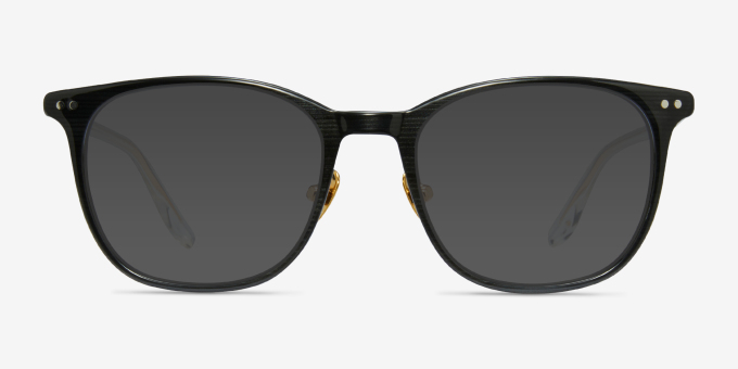 Follow Black Golden AcetateEyeglass Frames from EyeBuyDirect, with Tinted Lenses