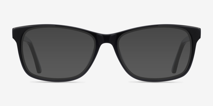 Annett Black AcetateEyeglass Frames from EyeBuyDirect, with Tinted Lenses