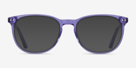 Cherbourg Violet Acétate Montures de lunettes de vue d'EyeBuyDirect, with Tinted Lenses