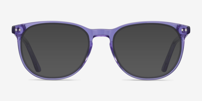 Cherbourg Purple AcetateEyeglass Frames from EyeBuyDirect, with Tinted Lenses