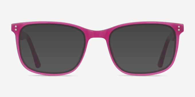 Lugano Fuchsia Pink AcetateEyeglass Frames from EyeBuyDirect, with Tinted Lenses