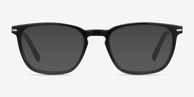 Camille Black AcetateEyeglass Frames from EyeBuyDirect, with Tinted Lenses
