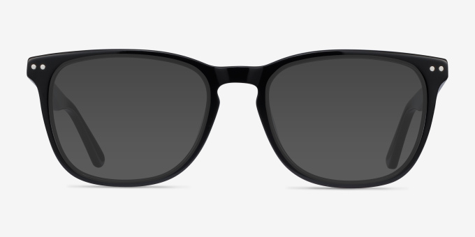 Gato Black AcetateEyeglass Frames from EyeBuyDirect, with Tinted Lenses