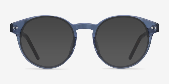 Manara Blue Gray AcetateEyeglass Frames from EyeBuyDirect, with Tinted Lenses