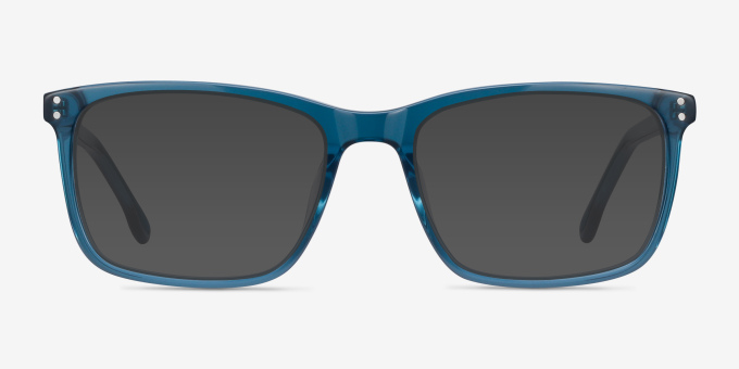 Connect Rectangle Green blue Glasses for Men | Eyebuydirect