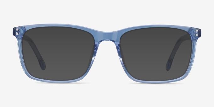 Connect Blue AcetateEyeglass Frames from EyeBuyDirect, with Tinted Lenses