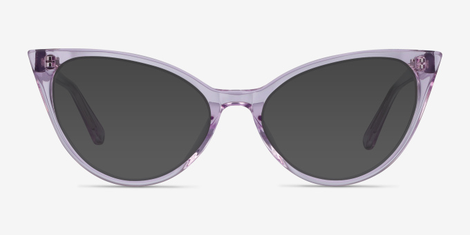 Quartet Clear Purple AcetateEyeglass Frames from EyeBuyDirect, with Tinted Lenses