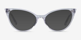 Quartet Transparent Acétate Montures de lunettes de vue d'EyeBuyDirect, with Tinted Lenses