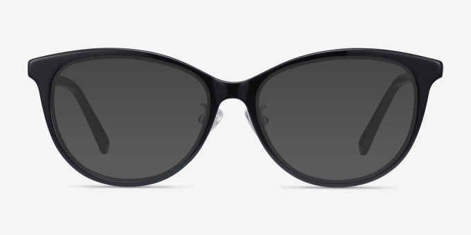 Helena Black AcetateEyeglass Frames from EyeBuyDirect, with Tinted Lenses