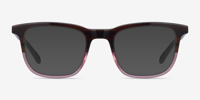 Ville Brown Purple AcetateEyeglass Frames from EyeBuyDirect, with Tinted Lenses