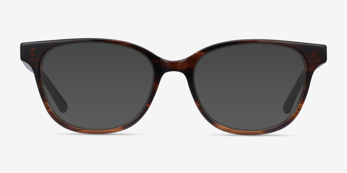 Patra Brown Striped AcetateEyeglass Frames from EyeBuyDirect, with Tinted Lenses