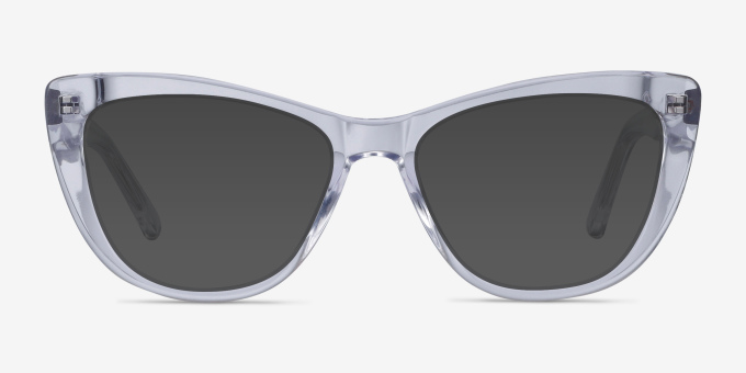 Little Charlotte Clear AcetateEyeglass Frames from EyeBuyDirect, with Tinted Lenses