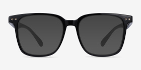 Piano Noir Plastique Montures de lunettes de vue d'EyeBuyDirect, with Tinted Lenses