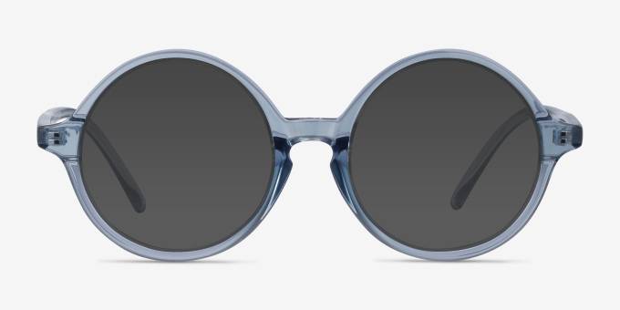 Little Years Blue PlasticEyeglass Frames from EyeBuyDirect, with Tinted Lenses