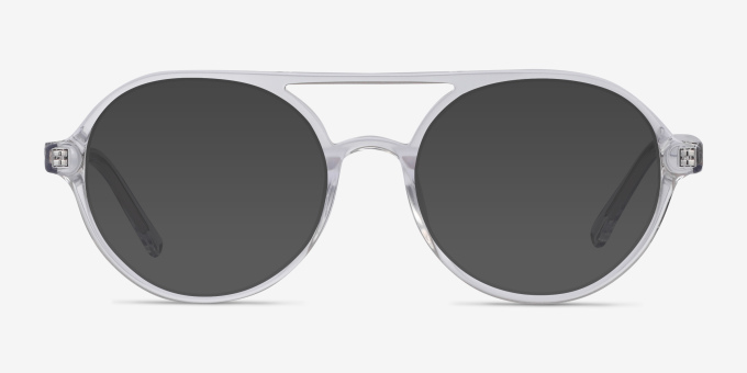 Elevate Clear AcetateEyeglass Frames from EyeBuyDirect, with Tinted Lenses