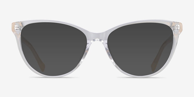 Sing Clear Yellow AcétateMontures de lunettes de vue d'EyeBuyDirect, Avec des Verres Teintés