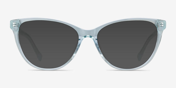Sing Clear Blue AcetateEyeglass Frames from EyeBuyDirect, with Tinted Lenses