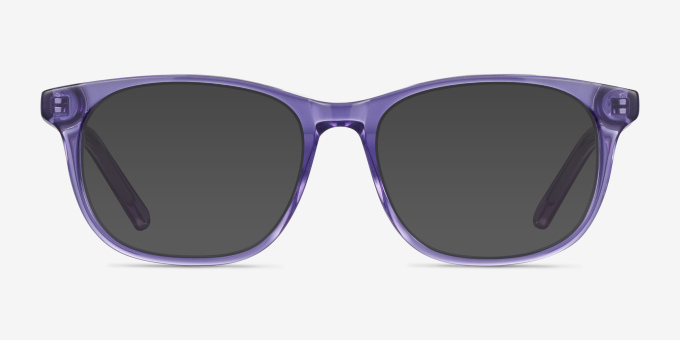 Steps Purple AcetateEyeglass Frames from EyeBuyDirect, with Tinted Lenses