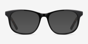 Steps Noir Acétate Montures de lunettes de vue d'EyeBuyDirect, with Tinted Lenses