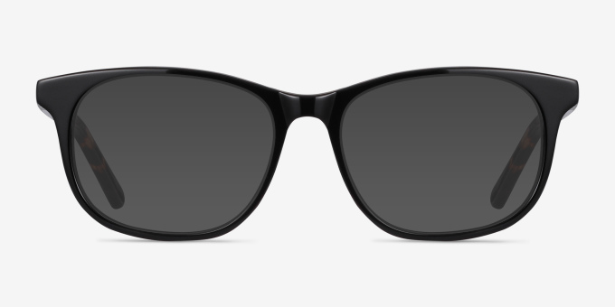 Steps Black AcetateEyeglass Frames from EyeBuyDirect, with Tinted Lenses
