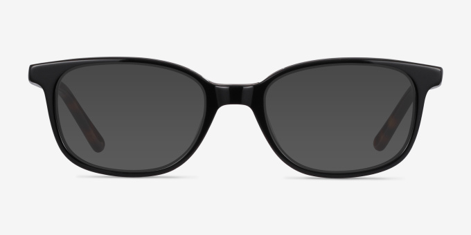 Leap Black AcetateEyeglass Frames from EyeBuyDirect, with Tinted Lenses