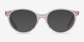 Trust Clear Pink Acétate Montures de lunettes de vue d'EyeBuyDirect, with Tinted Lenses