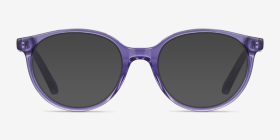 Trust Clear Purple Acétate Montures de lunettes de vue d'EyeBuyDirect, with Tinted Lenses