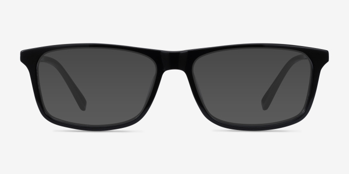 Intent Black AcetateEyeglass Frames from EyeBuyDirect, with Tinted Lenses
