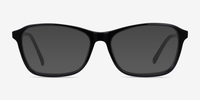 Versa Black AcetateEyeglass Frames from EyeBuyDirect, with Tinted Lenses