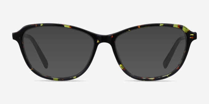 Ciencia Green Floral AcetateEyeglass Frames from EyeBuyDirect, with Tinted Lenses