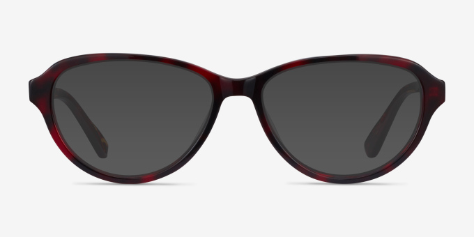 Misha Red Tortoise AcetateEyeglass Frames from EyeBuyDirect, with Tinted Lenses