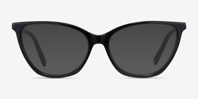 Instinct Black AcetateEyeglass Frames from EyeBuyDirect, with Tinted Lenses