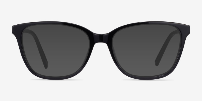 Arte Black AcetateEyeglass Frames from EyeBuyDirect, with Tinted Lenses
