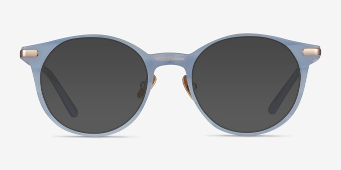 Buho Light Blue AcetateEyeglass Frames from EyeBuyDirect, with Tinted Lenses