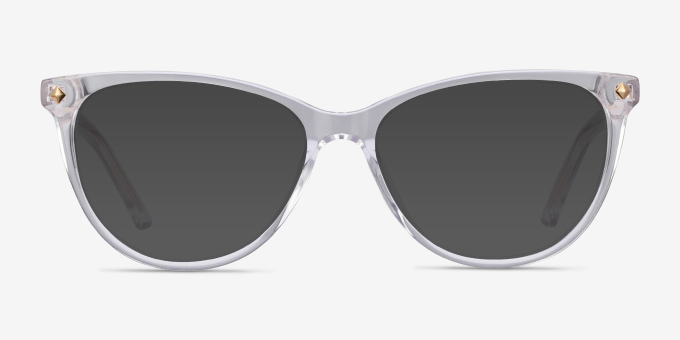 Leonie Clear AcetateEyeglass Frames from EyeBuyDirect, with Tinted Lenses