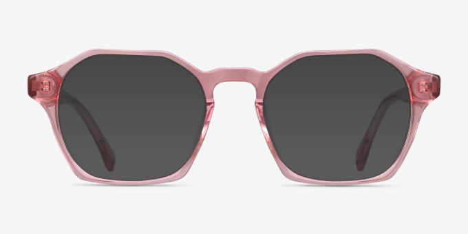 Orchid Clear Pink AcetateEyeglass Frames from EyeBuyDirect, with Tinted Lenses
