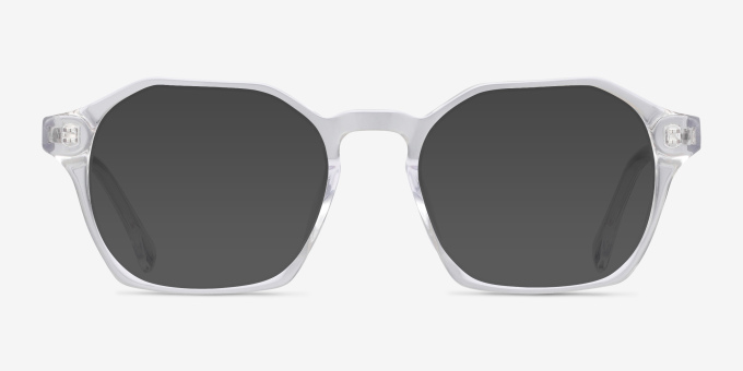 Orchid Clear AcetateEyeglass Frames from EyeBuyDirect, with Tinted Lenses
