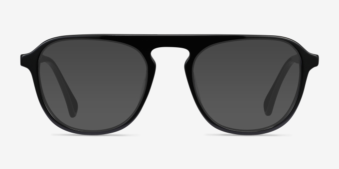 Ida Black AcetateEyeglass Frames from EyeBuyDirect, with Tinted Lenses