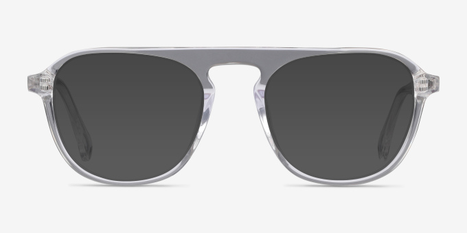 Ida Clear AcetateEyeglass Frames from EyeBuyDirect, with Tinted Lenses