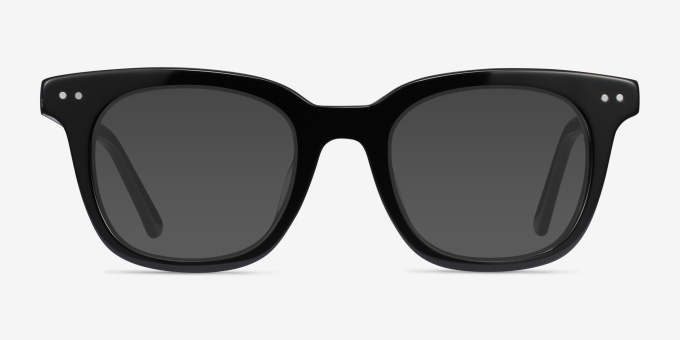 Romy Black AcetateEyeglass Frames from EyeBuyDirect, with Tinted Lenses