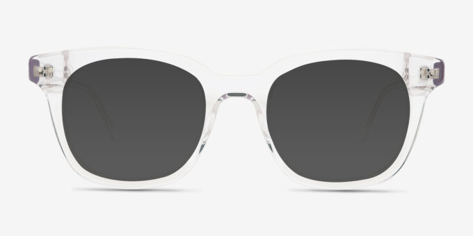 Romy Clear AcetateEyeglass Frames from EyeBuyDirect, with Tinted Lenses