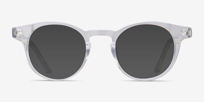 Flora Clear AcetateEyeglass Frames from EyeBuyDirect, with Tinted Lenses