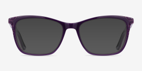 Hedera Violet Acétate Montures de lunettes de vue d'EyeBuyDirect, with Tinted Lenses
