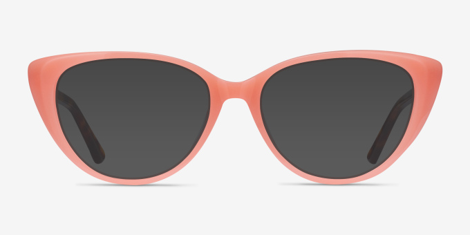 Anastasia Coral & Tortoise AcetateEyeglass Frames from EyeBuyDirect, with Tinted Lenses