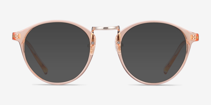 Chillax Clear Melon MetalEyeglass Frames from EyeBuyDirect, with Tinted Lenses